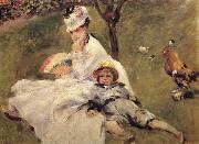Pierre-Auguste Renoir Madame Claude Monet aver son Fils France oil painting artist